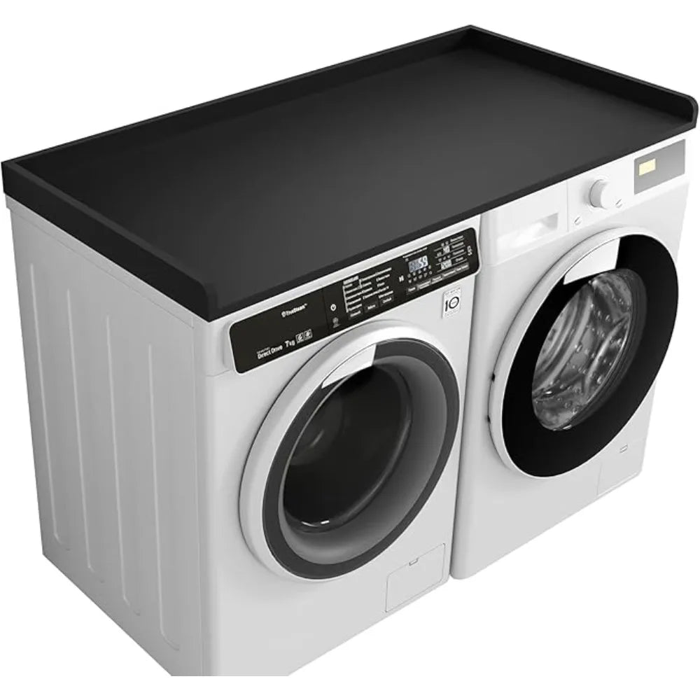 Washer Dryer Countertop Melamine Countertop with Edge Rails 27.5 Inch Depth X 54 Inch Width Laundry Room
