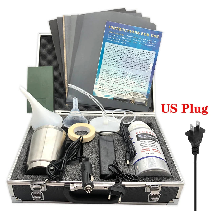 Car Headlight Polishing Kit 800ML Headlight Restoration Liquid Polymer Auto Headlamp Renovation Repair Clean Tool