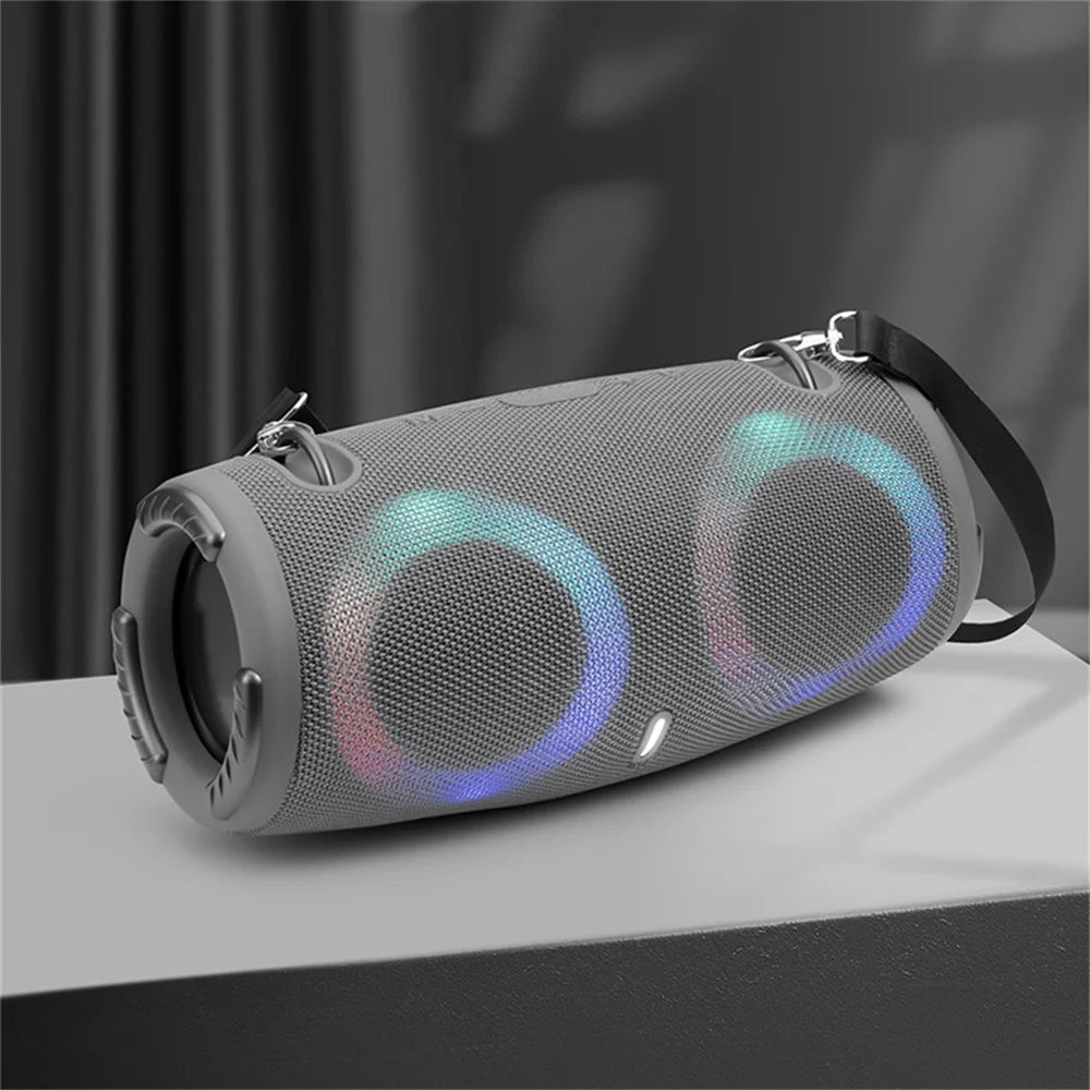 Portable Waterproof 100W High Power Bluetooth Speaker with RGB Colorful Light Wireless Subwoofer 360 Stereo Surround TWS FM Boom Box