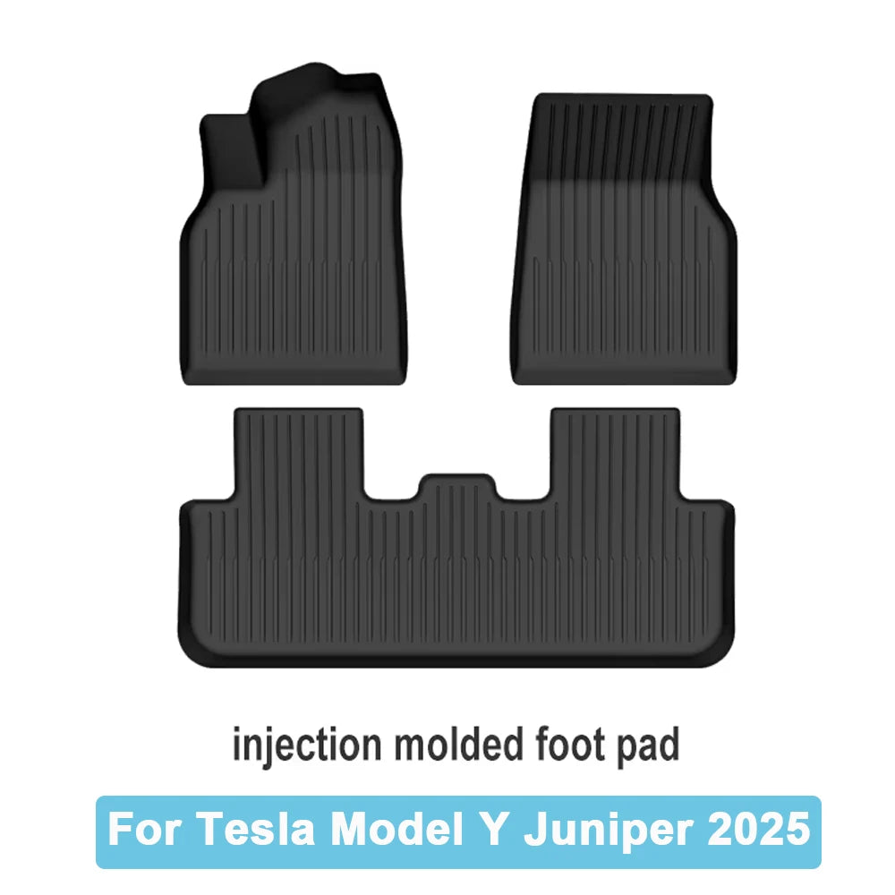 Car Trunk Mat For New Tesla Model Y 2025 Juniper TPE Floor Mats And Cargo Liner All Weather Floor Liner Backrest Mats