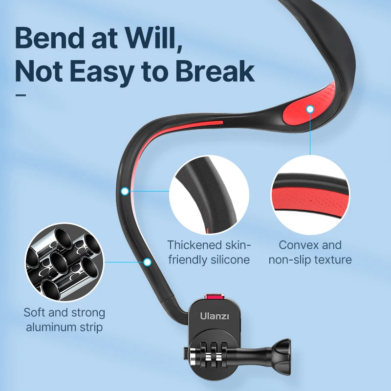 Ulanzi Go Quick II Magnetic Neck Holder Mount For GoPro Hero 12 11 10 9 8 7 6 5 Insta360 DJI Osmo Action Camera Accessorie