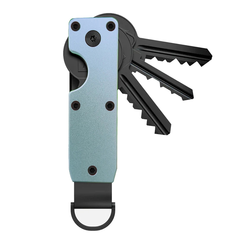 Key Organizer Compact Holder Metal Key Chain Minimalist Key Case for Keychain Secures 1 to 5 Keys