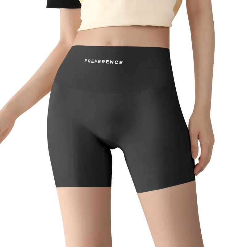 3PCS Set Plus Size Seamless Protective Shorts for Women Ice Silk Summer Underwear