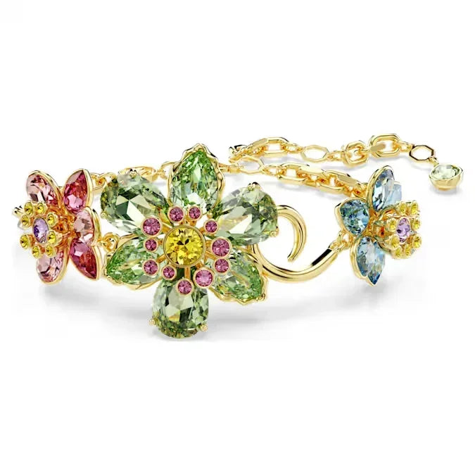 Original 2025 New Trend Fine Party Jewelry Set Charming Blue Green Flower Crystal Pendant Fashion Women's Necklace Earrings Ring