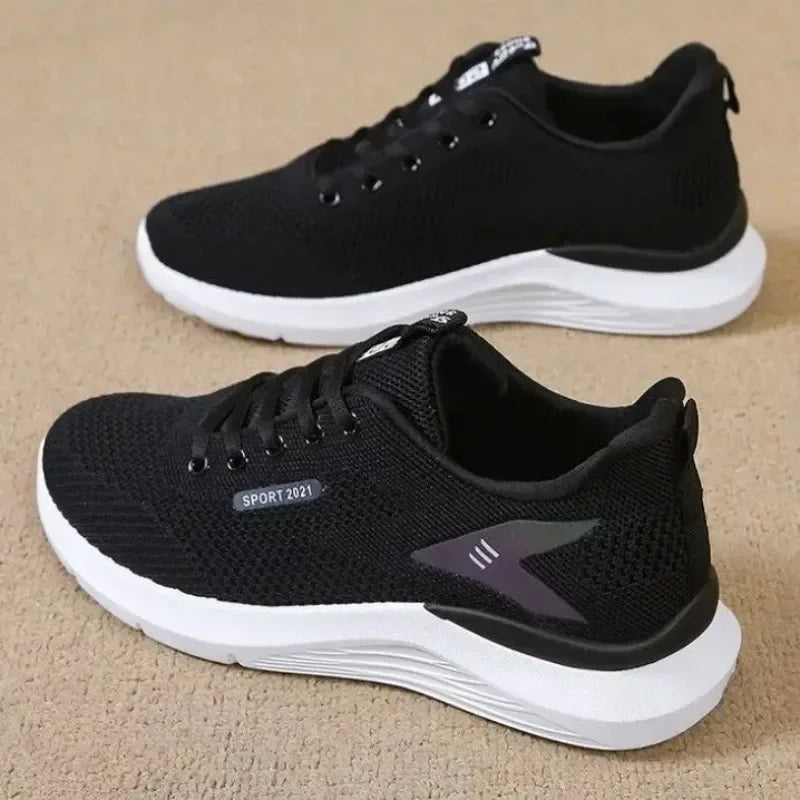 2025 New Women Sneakers Spring Summer Fashion Lightweight Soft Sole Casual Running Shoes Breathable Mesh Comfortable Footwear