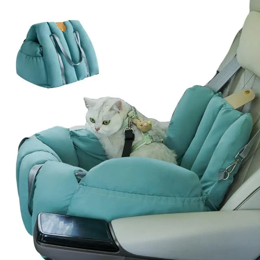 Small Dog Car Seat Portable Dog Booster Car Seats Cat Soft-Sided Carriers Cat Bag Puppy Car Seat Car Pet Seat Stable Travel