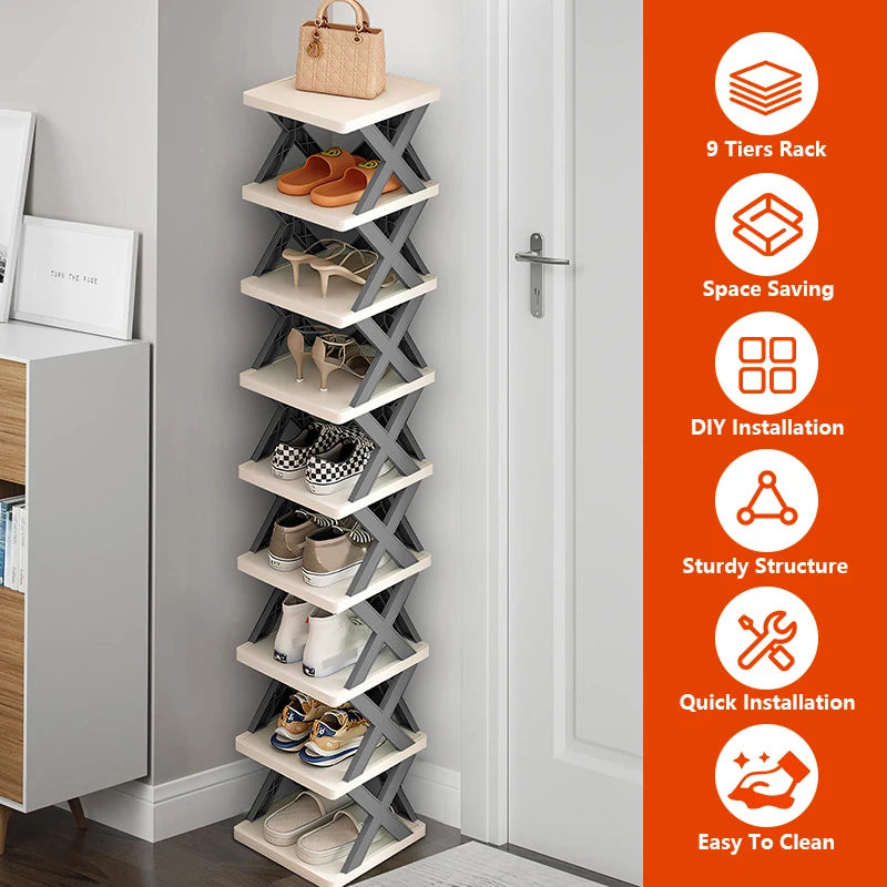 Shoe Rack Storage Organizer Detachable Multi Layer Simple Shelf Eco Friendly Plastic Cabinet