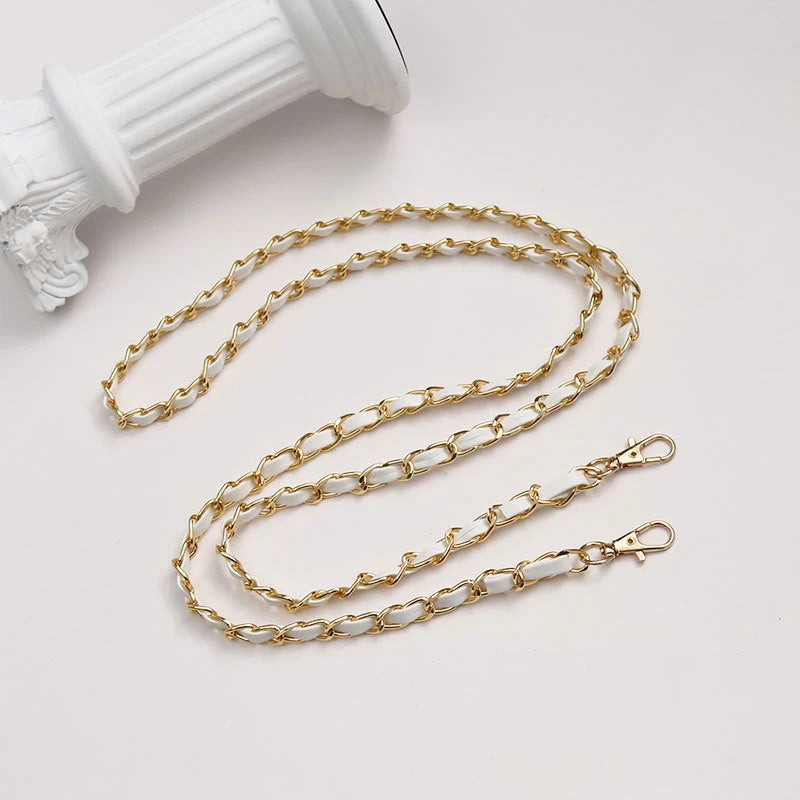 120cm Purse Chain Strap Crossbody Handbag Chains Replacement Leather Shoulder Bag Chain Straps Diy Women Girl Bag Part Accessory