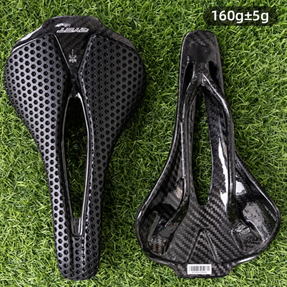 RYET 3D Printed Bicycle Saddle Carbon Fiber Seat 120g Lightweight Bike Cushion for MTB Gravel Road Cycling Accessories
