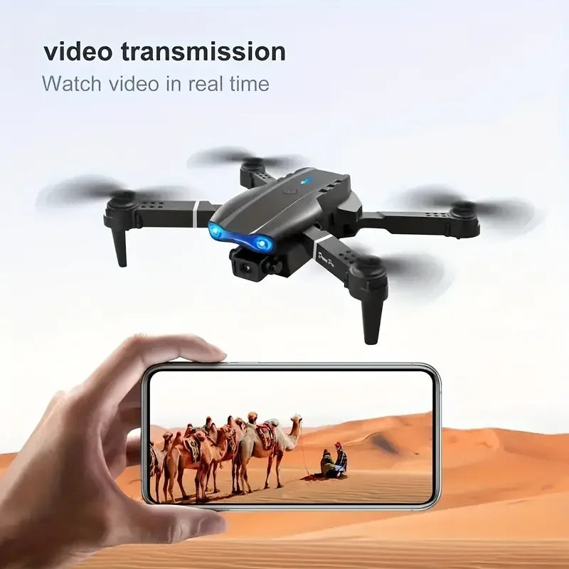 E99 Pro Drone with Flash Professional HD Dual Camera and WIFI Obstacle Avoidance for Aerial Photography Quadcopter