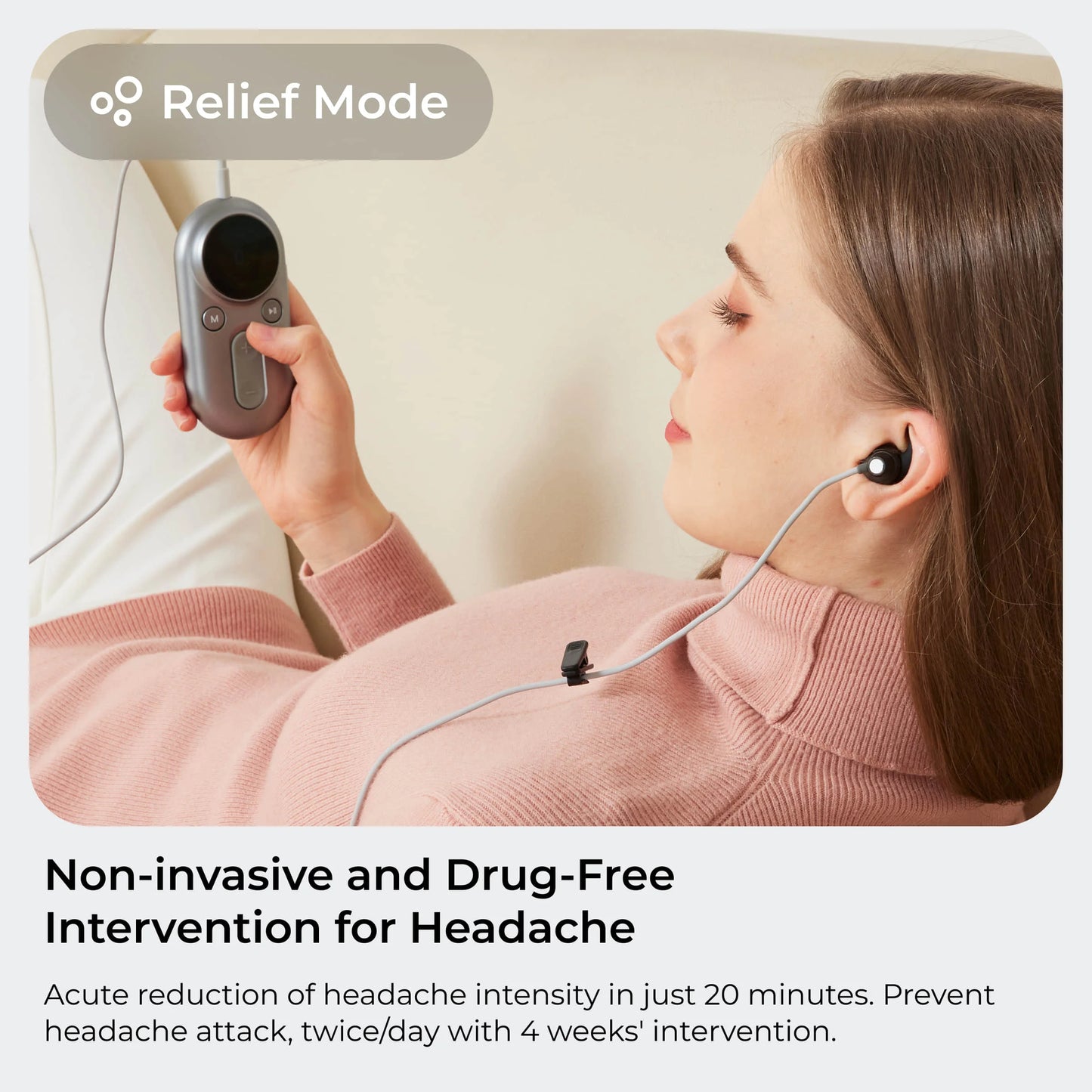 ZenoWell Luna Vagus Nerve Stimulator to Sleep Better, Deep Calm, Meditation and Drug-free Intervention for Headache
