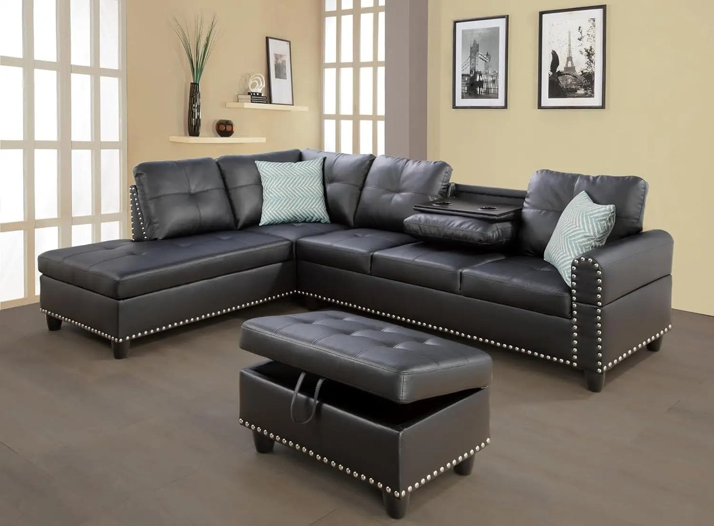 XMSJ Sectional Sofa Couch Modern Premium L Shaped Cozy