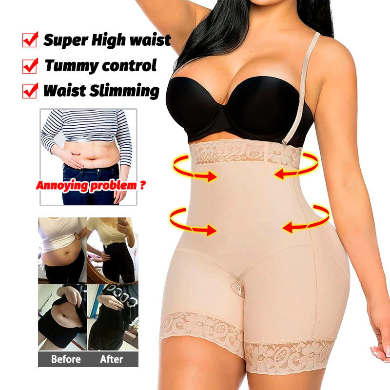 Belly Slimming Panties High Waist Girdles Shorts Colombian Shapers BBL Abdominal Reducing Corset Buttock Lifter Female Underwear