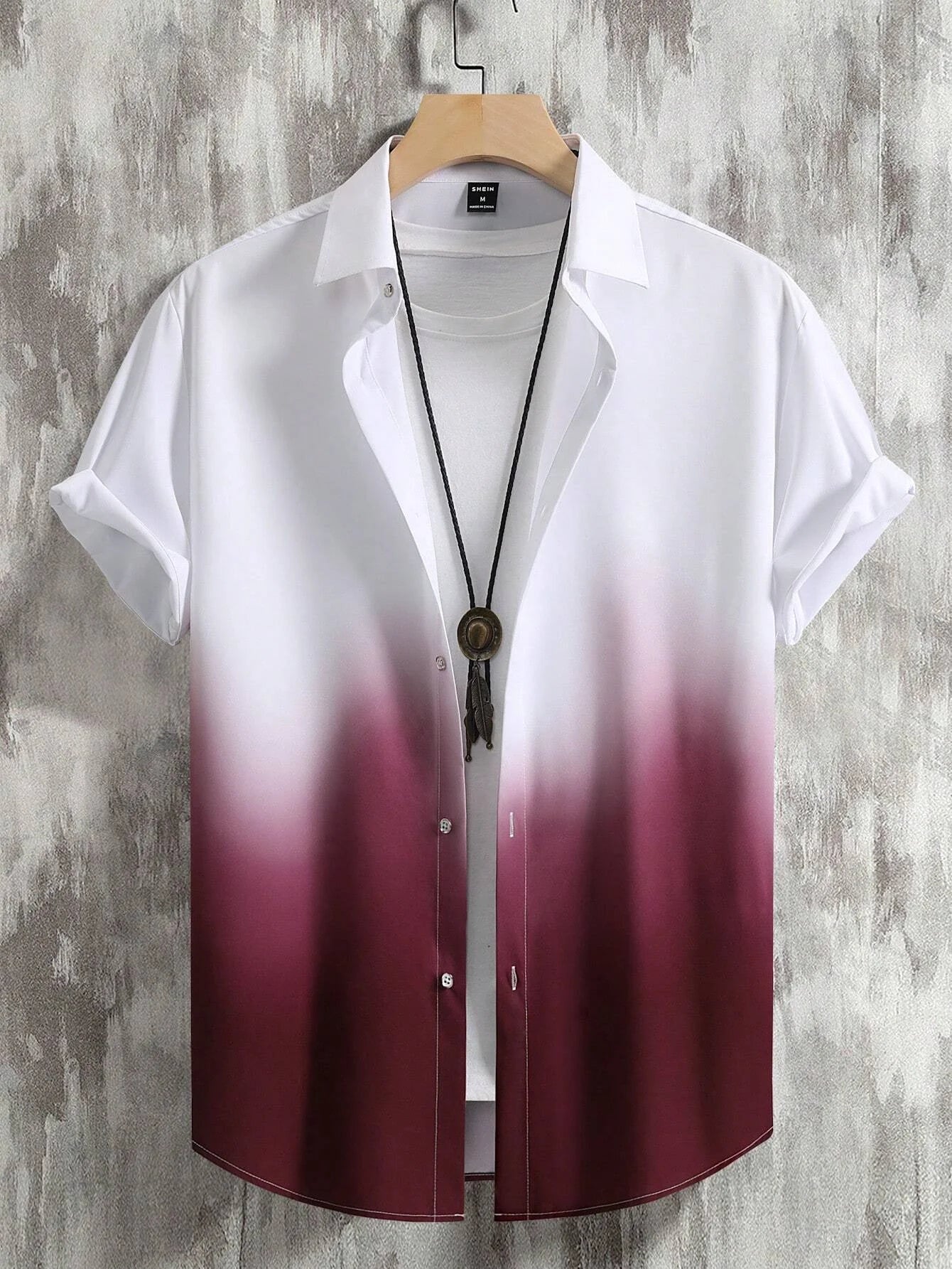 Men's Summer Gradient Design Graphic 3D Print Short Sleeve Shirt Casual Hawaiian Streetwear