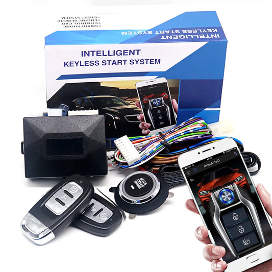Universal Car Alarm Auto Start Stop System Remote Control Engine Ignition Keyless Push Start Kit