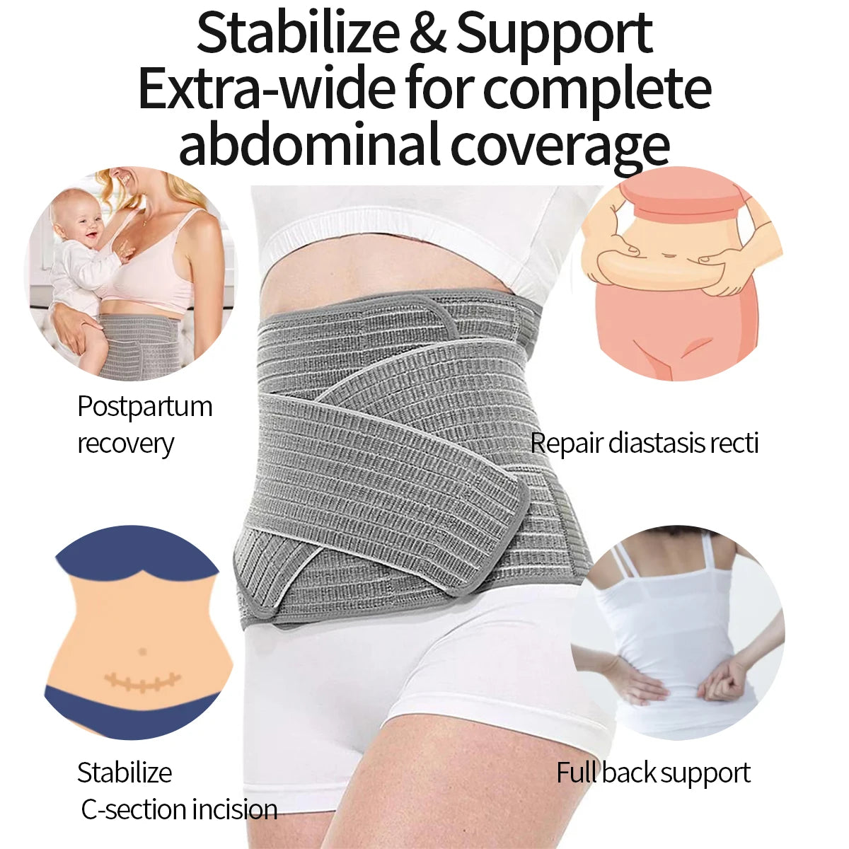 Sunveno Postpartum Belly Band Girdle For C Section Recovery