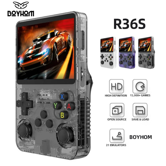 Boyhom R36S Retro Handheld Video Game Console 64GB Storage Classic Games