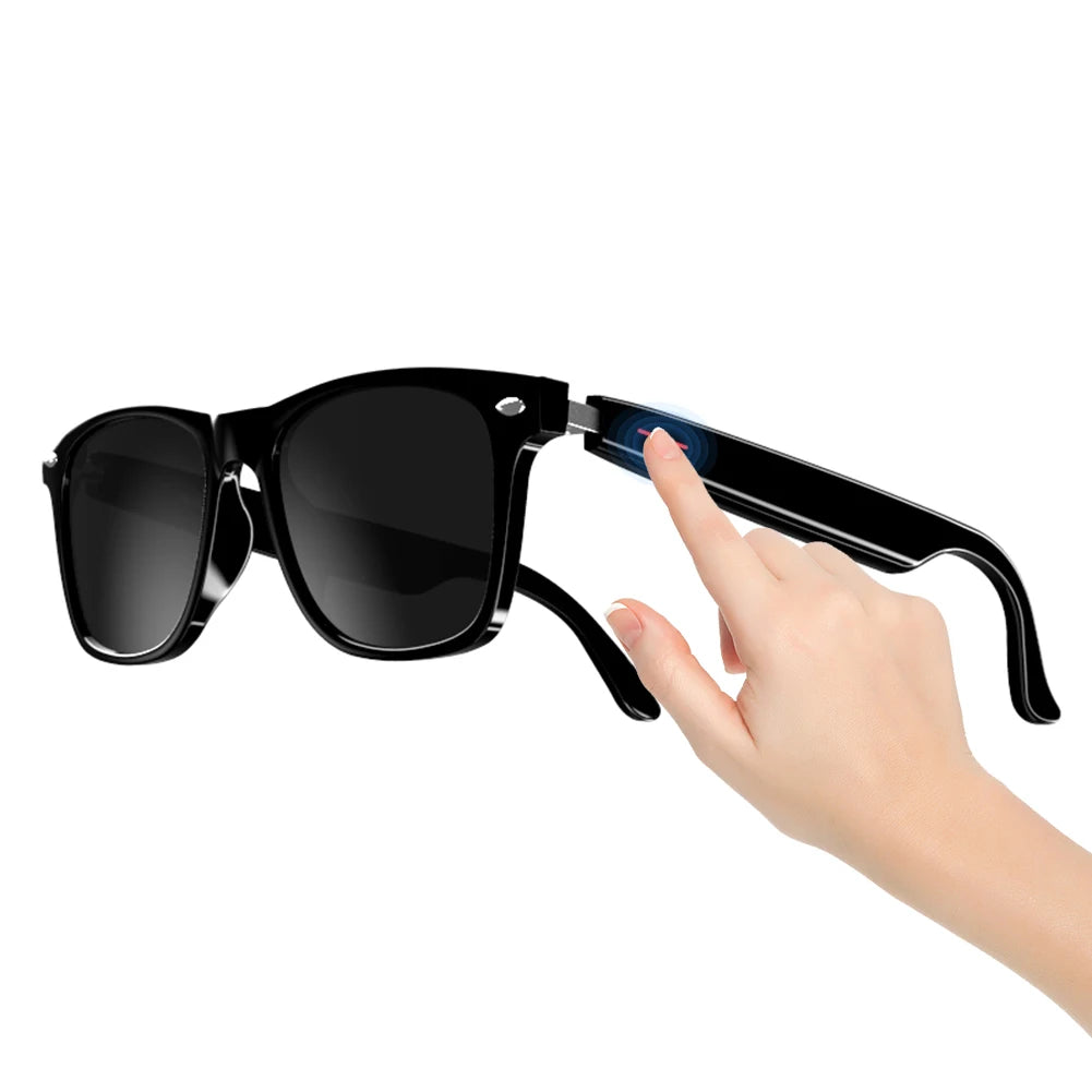 Outdoor Smart BT Glasses AI Voice Assistant Glasses Open Ear Sound Mic and Speakers Sport Glasses Touch Control Sunglasses