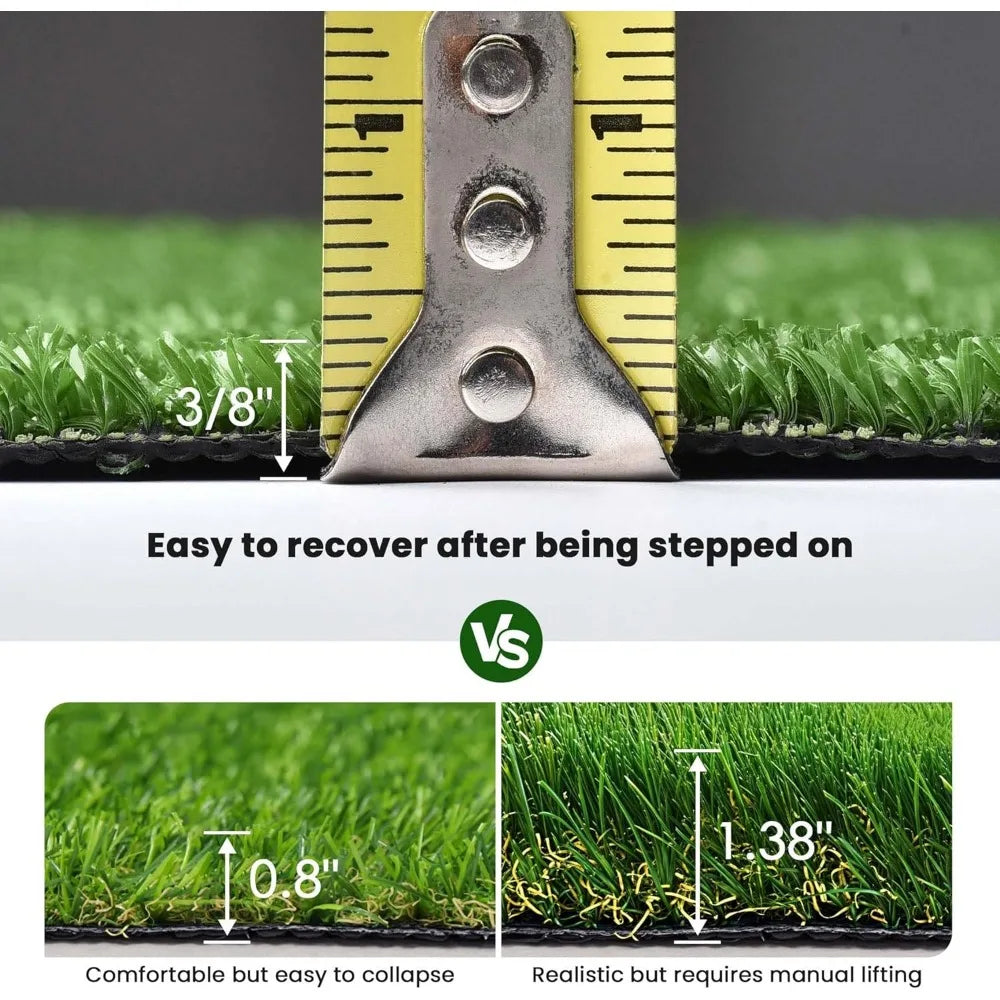 4PCS 65x3 Ft Artificial Turf Grass Rug Indoor Outdoor Event Balcony Deck Patio Decor Gym Astro Fake Lawn Mat