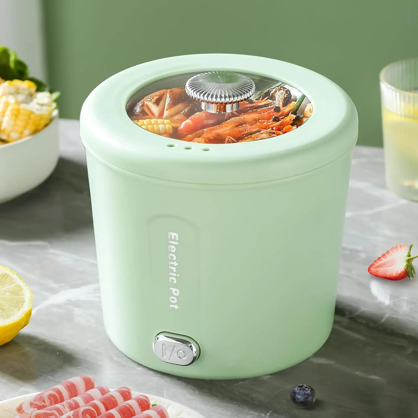 Hot Pot Electric 1L Mini Ramen Cooker 450W Rapid Noodles Cooker Multifunctional Electric For Cooking Pasta Egg Soup