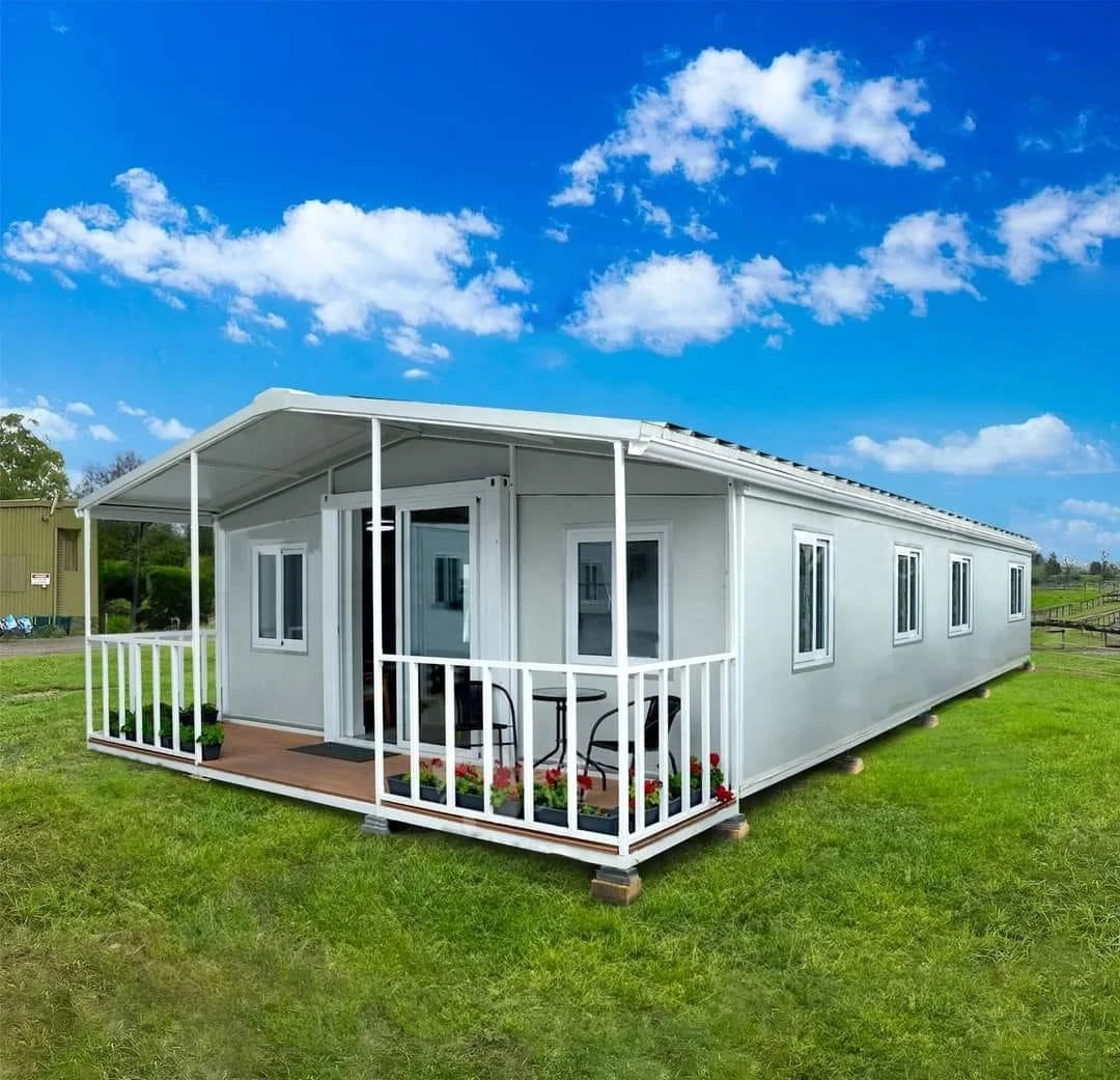 40FT Prefabricated Container Home 2-5 Bedroom Modular Prefab Tiny Home Folding Expandable Container House with Bathroom Kitchen