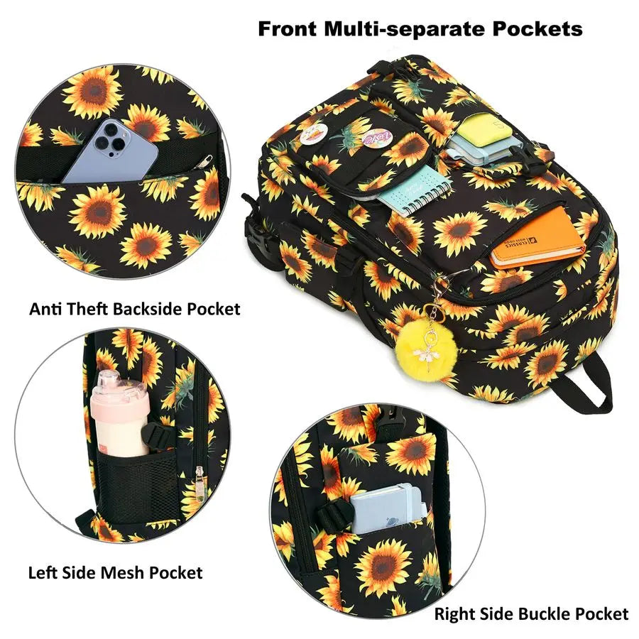 Backpacks 16 Inch School Bag College Backpack Anti Theft Travel Casual Daypack Bags Cute Bookbags Large Colorfull Carry on Back