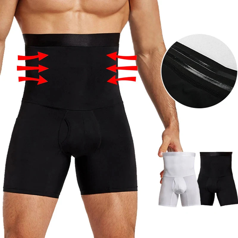 Men Tummy Control Shorts Body Shaper Compression High Waist Trainer Slimming Shapewear Boxer Underwear
