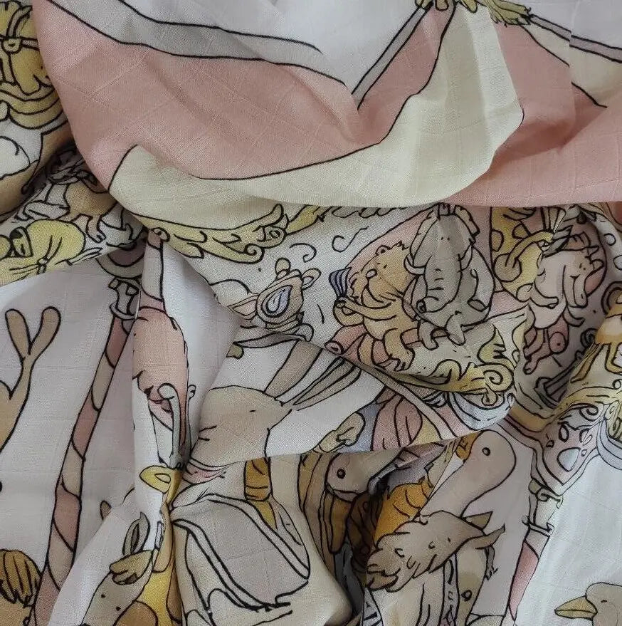 Custom Organic Cotton Baby Blanket 70 Percent Bamboo 30 Percent Cotton Newborn Swaddle Muslin Blanket Paris Design