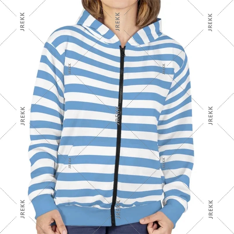 2025 Essentials Zip Hoodie Stripe Classic Fashion Streetwear Hooded Coat Rich Color Selection Spring Casual Loose Sweatshirt