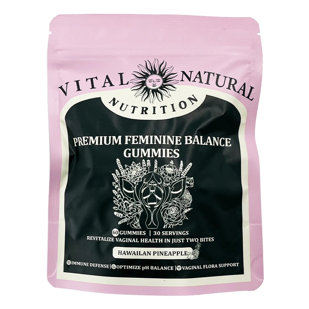 180 Pieces Vital Source Feminine Balance Gummies Hawaiian Pineapple Women Gift