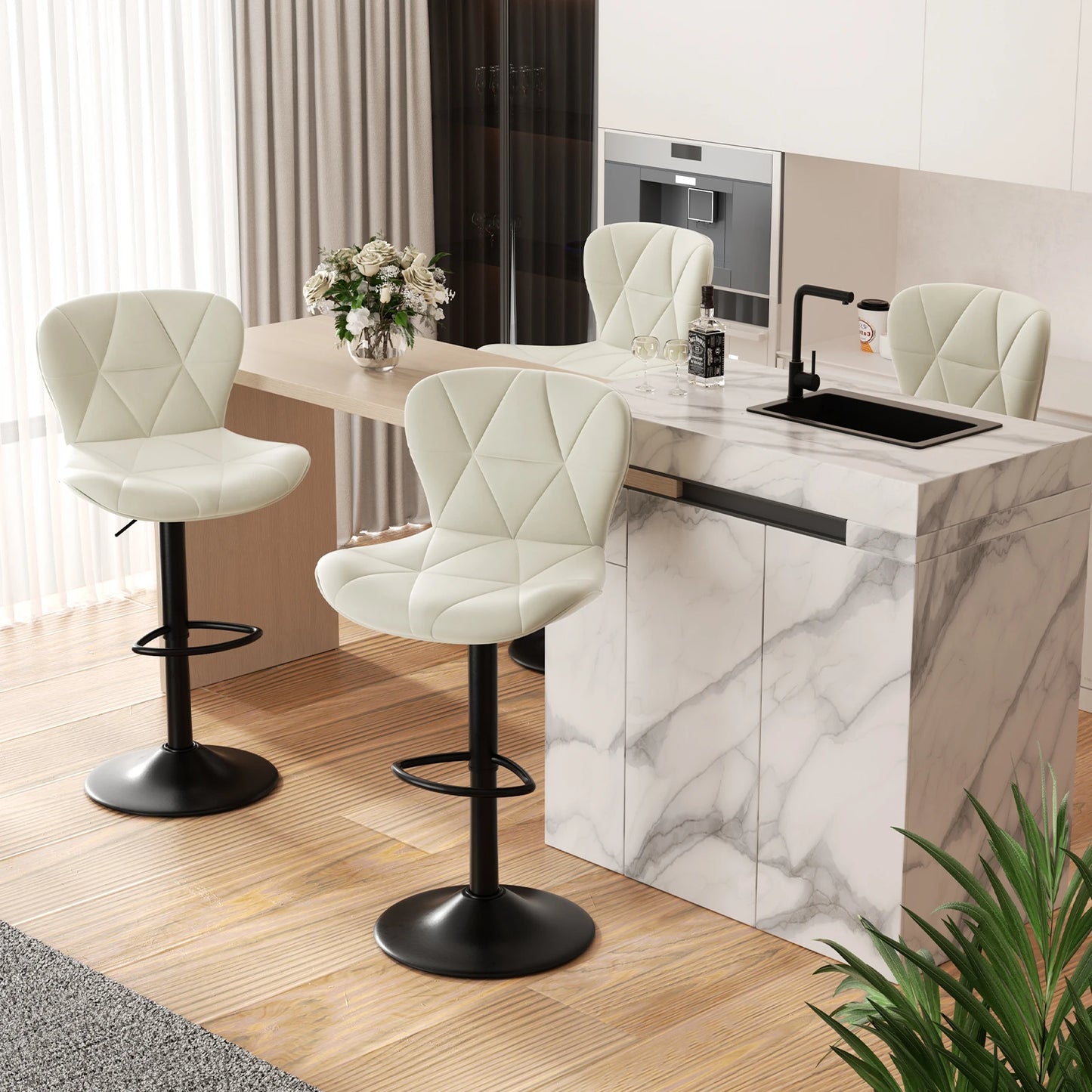 Nalupatio Bar Chair With 360 Degree Rotation Adjustable