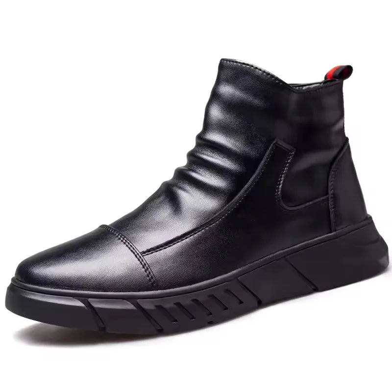 Genuine Leather Men's Boots Safety Shoes Men Chelsea Boots Steel Toe Shoes Work Sneakers Indestructible Shoes Security Boots