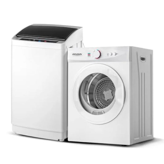 1.8CuFt Portable Clothes Dryer and 17.8LBS Full-Automatic Washing Machine Set Compact Laundry Washer and Dryer Combo Set with S