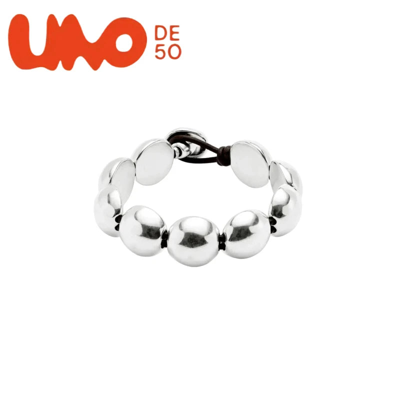 High-Grade UNOde50 Silver Plated S925 and Gold Plated 14K Bracelet Elegant Gift Choice for Women