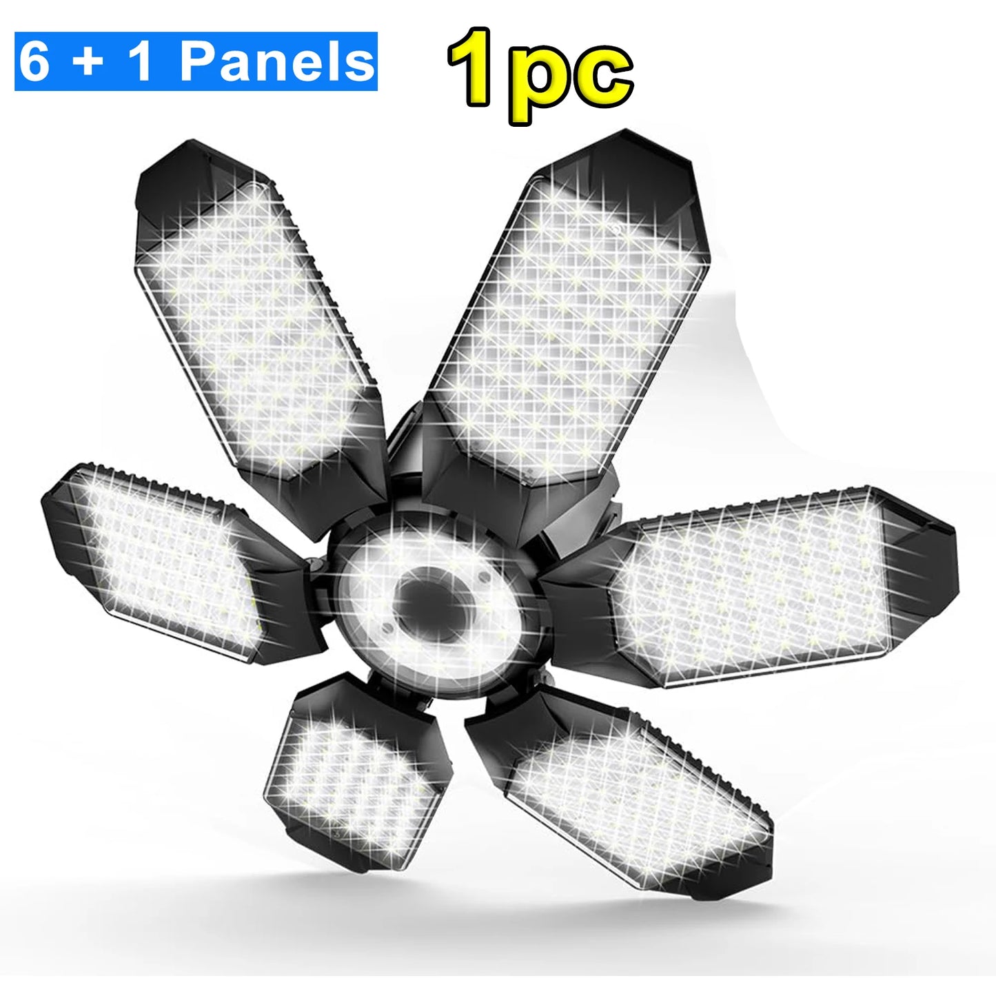 Deformable Ceiling LED Garage Lights 6500K Shop Light for Industrial Workspace
