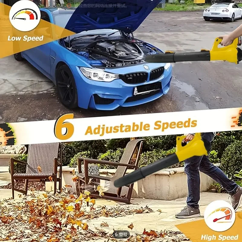 Leaf Blower Cordless - 20V Powerful Electric Leaf Blower with Batteries and Charger, 6 Speed Modes, 4.0Ah Lightweight Battery