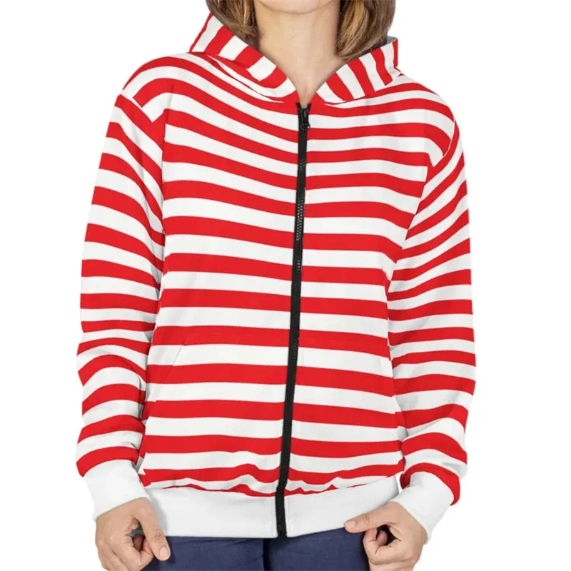 2025 Essentials Zip Hoodie Stripe Classic Fashion Streetwear Hooded Coat Rich Color Selection Spring Casual Loose Sweatshirt