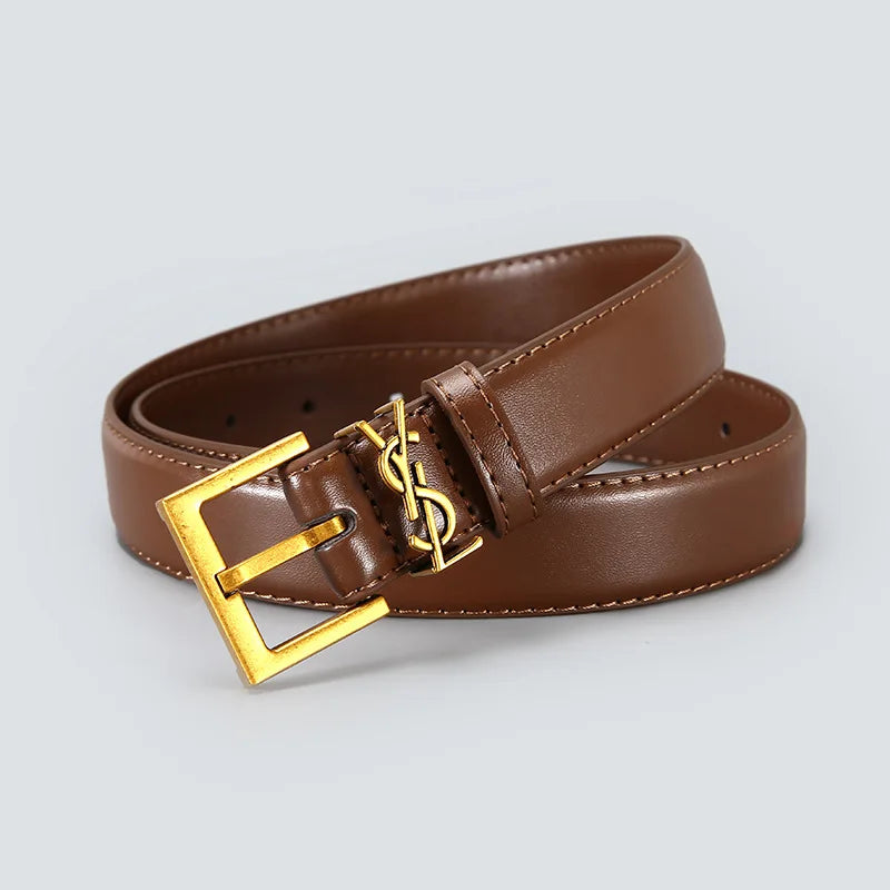 Classic Pin Buckle Women's Belt Korean Casual Thin Fashion Belt for Pants and Skirts