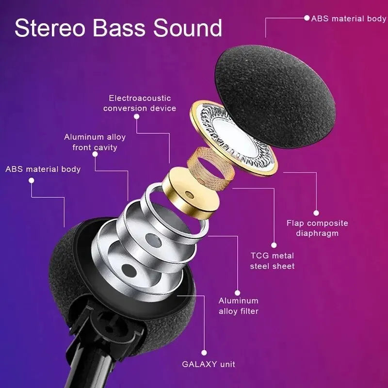 Wireless Stereo Earphones Headset with Microphone for Glasses Sunglasses Driving Cycling Sports Noise Reduction