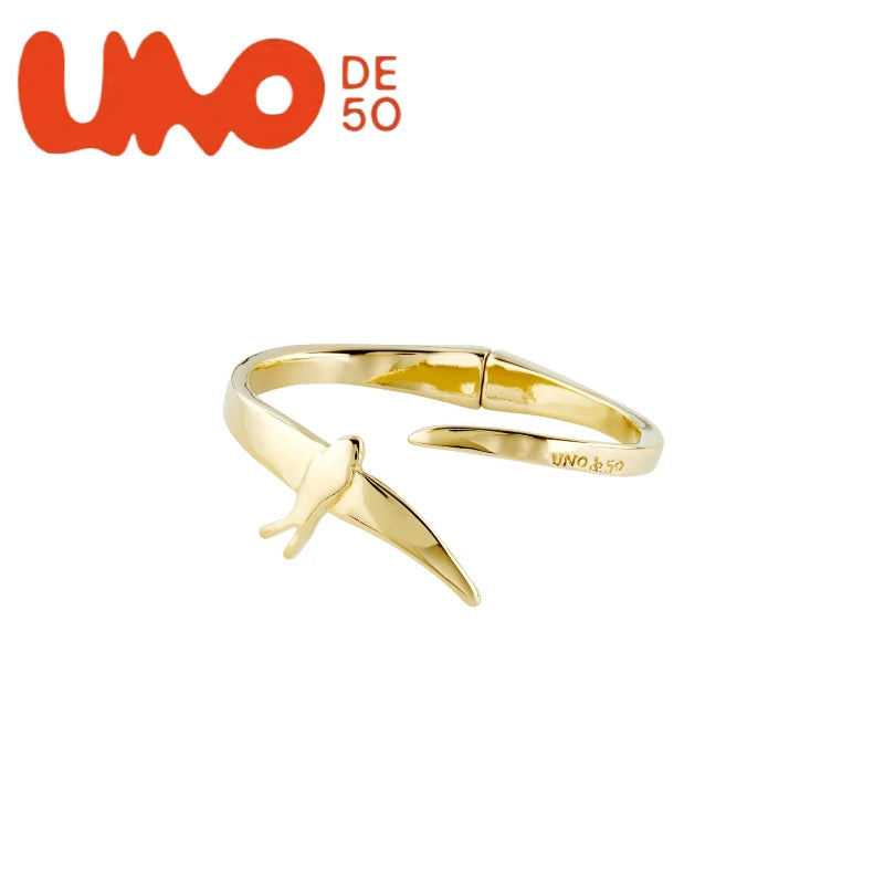 High-Grade UNOde50 Silver Plated S925 and Gold Plated 14K Bracelet Elegant Gift Choice for Women