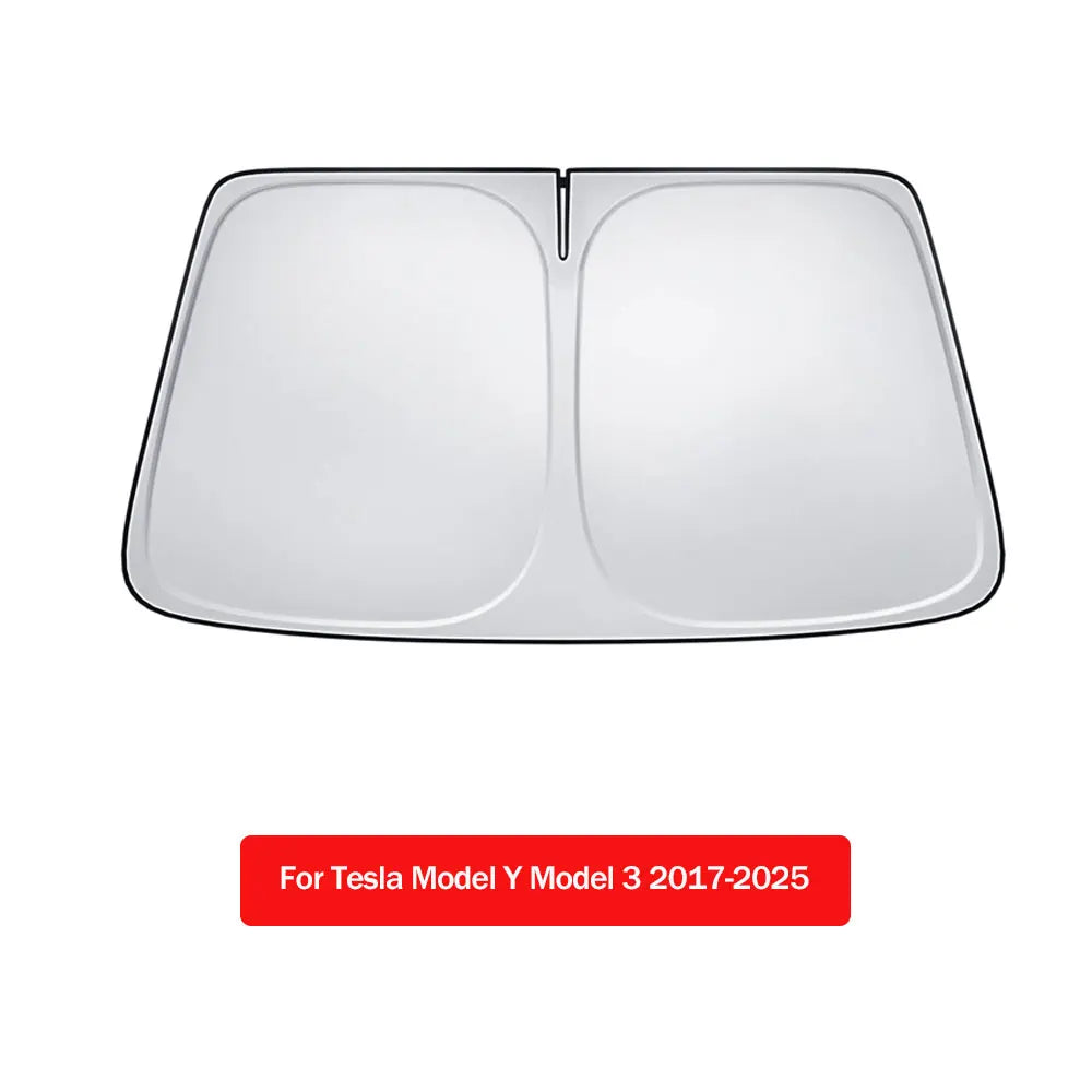 2025 Tesla Model Y and Model 3 Highland Windshield Sunshade Foldable Heat Insulation with Storage Bag