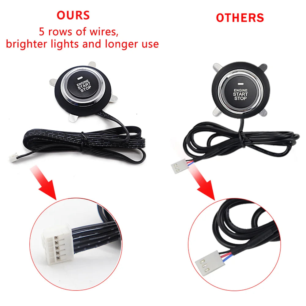 Universal Car Alarm Auto Start Stop System Remote Control Engine Ignition Keyless Push Start Kit