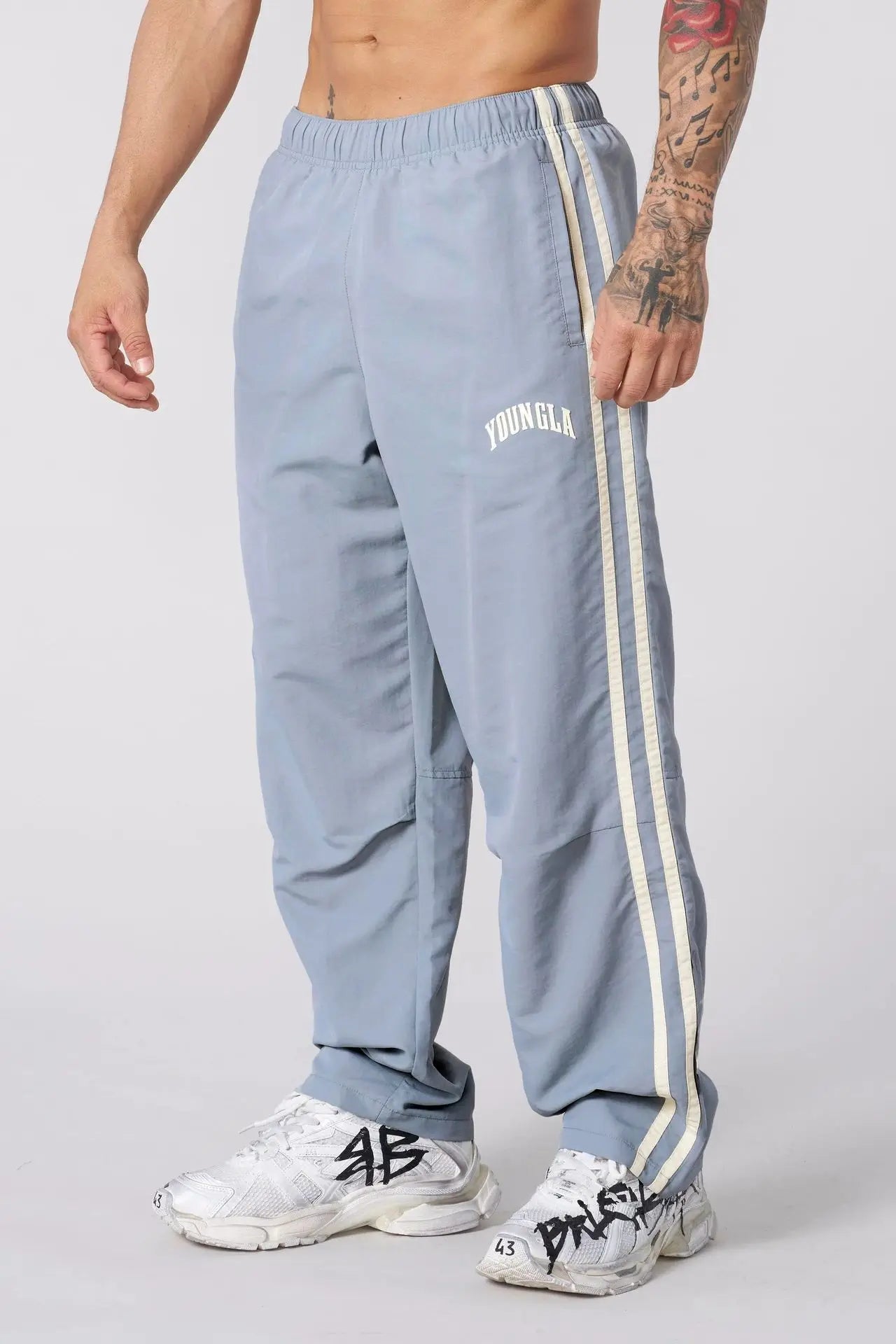 Spring and Autumn New Men's Sports Pants with Double Stripe Design Casual Wear