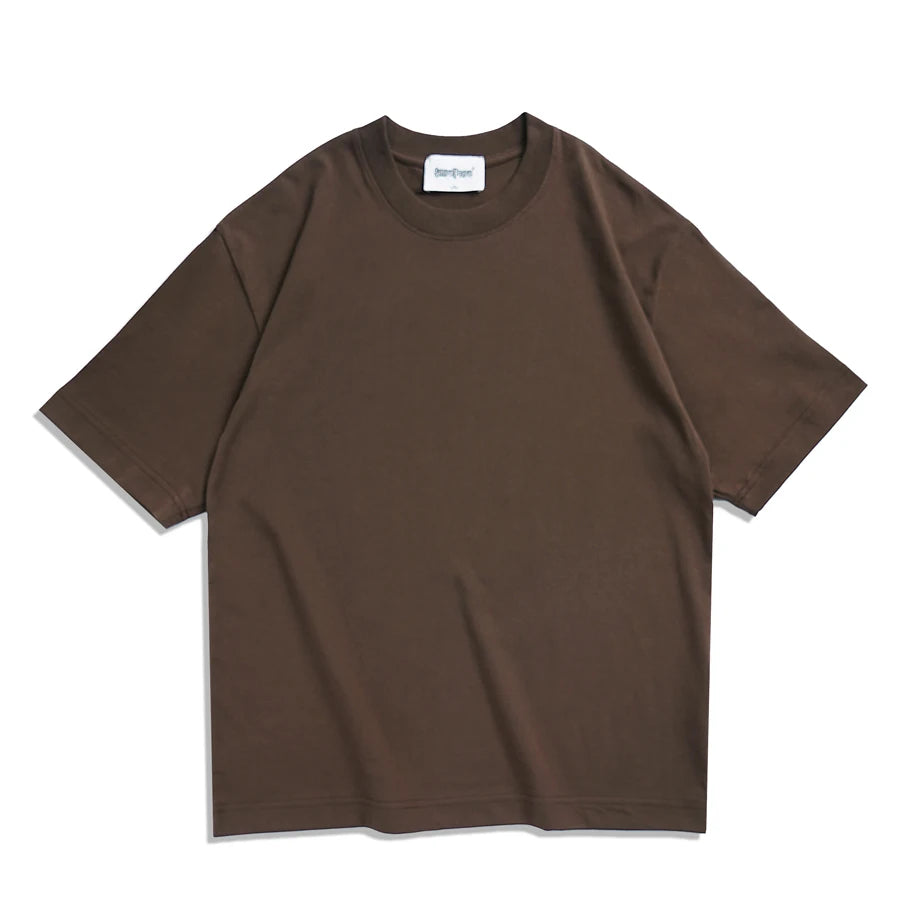 Wavlatii Oversized Summer T Shirts for Women and Men Brown Casual Korean Streetwear Tees Unisex Basic Solid Cool Tops