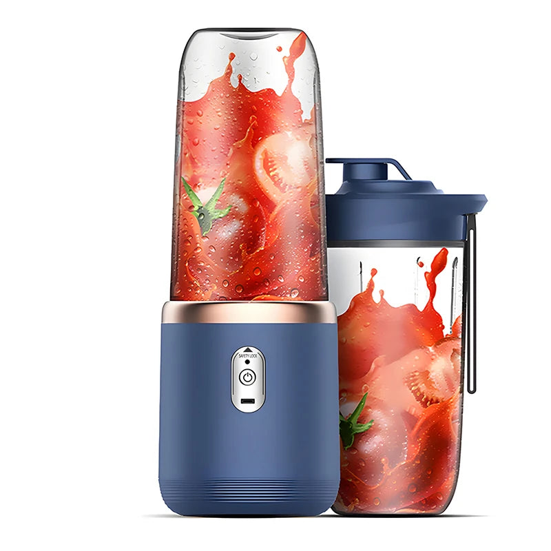 Portable Juicer Blender 400ml Electric Fruit Juicer USB Charging Smoothie Blender Machine with Two Cups