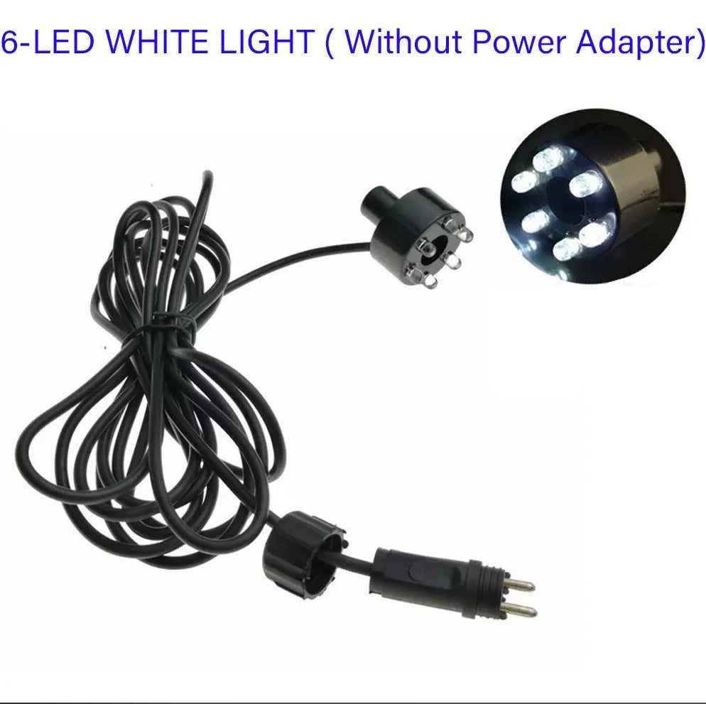 Underwater 6 LED Light Ring For Fountain Pond Garden 1 2 4 Pieces Without AC Adapter