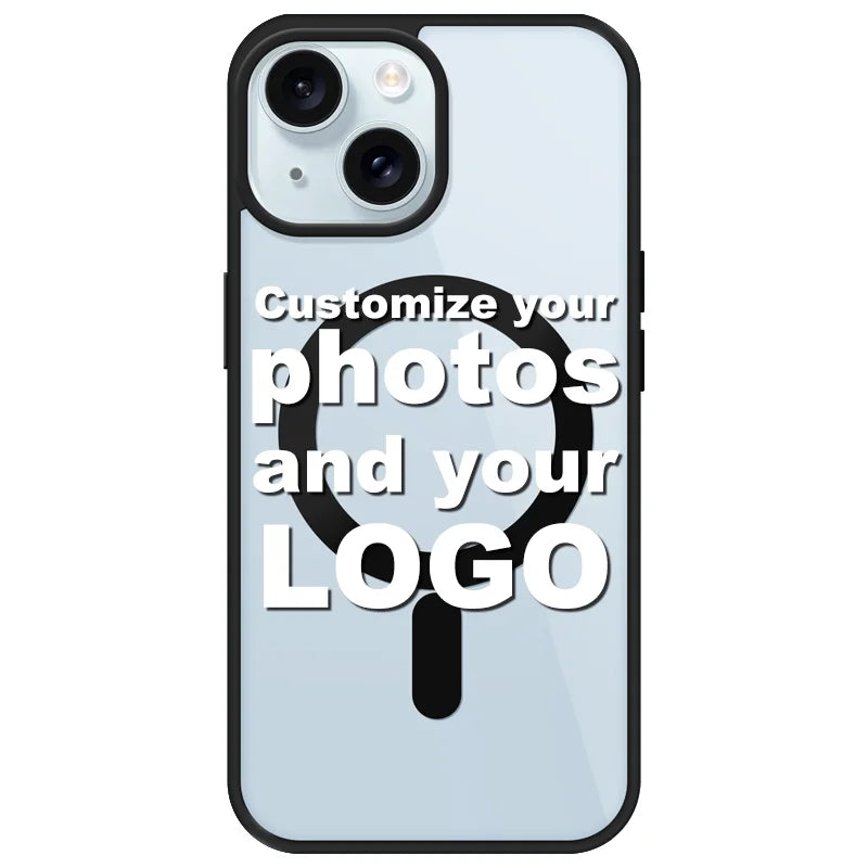 Magnetic Pattern Customized Acrylic Matte Phone Case for iPhone 16 15 14 13 12 11 Pro Max XS Shockproof Birthday Gift Surprise