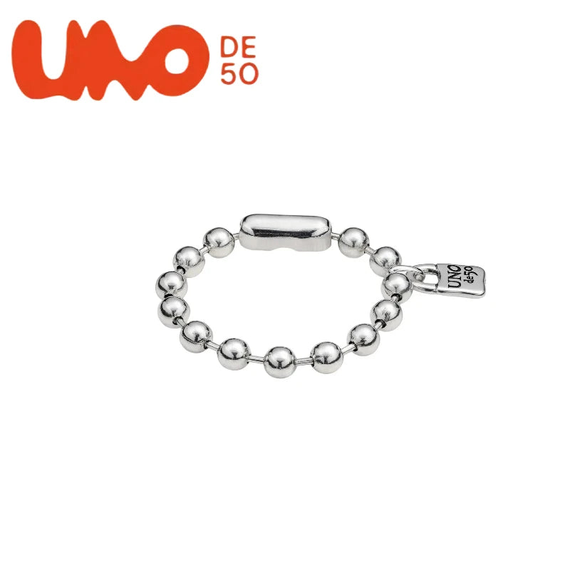 UNOde50 Silver Plated S925 And Gold Plated 14K Fashionable Chain Link Bracelet for Women