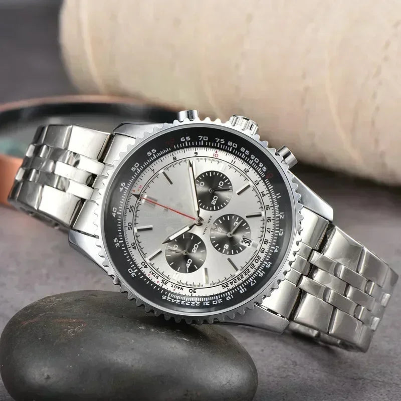 2025 Luxury Brand Men's High Quality Fashion Quartz Watch Multi-Function Chronograph Plastic Case Date Gift AAA Clocks
