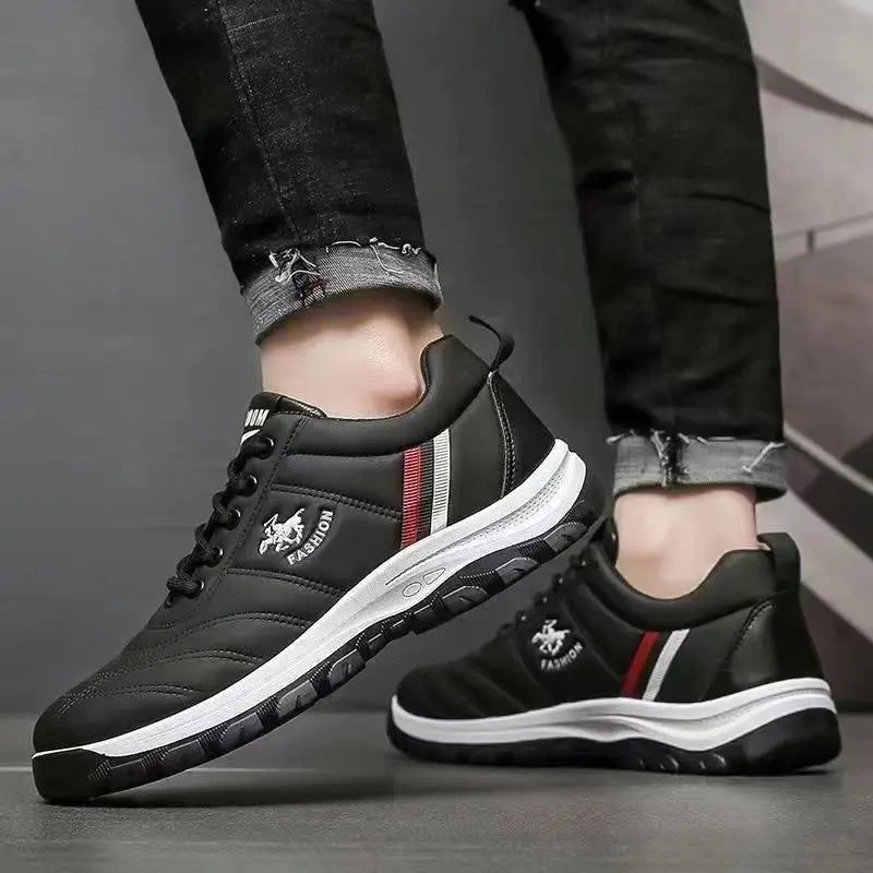 Choice Men Wear Resistant Running Shoes Leather Anti Slip